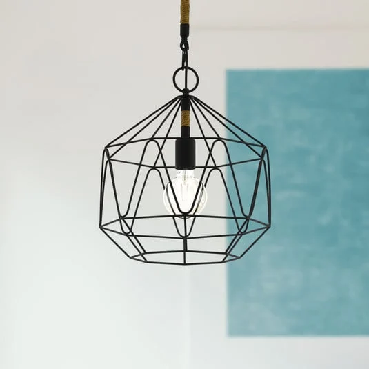 Lámpara colgante Cottingham, jaula, 1 luz