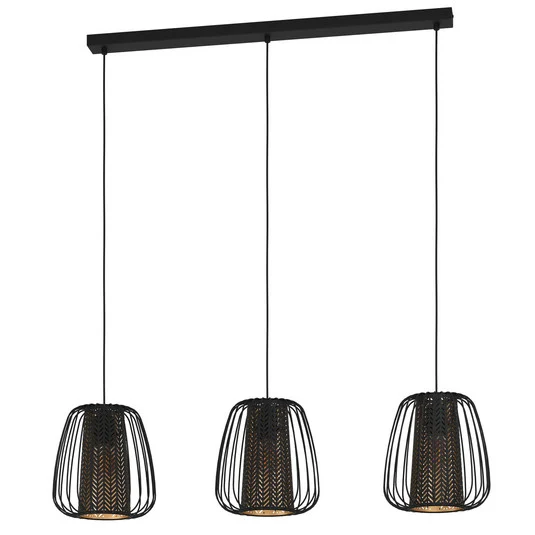 Lámpara colgante Curasao, barras, 3 luces