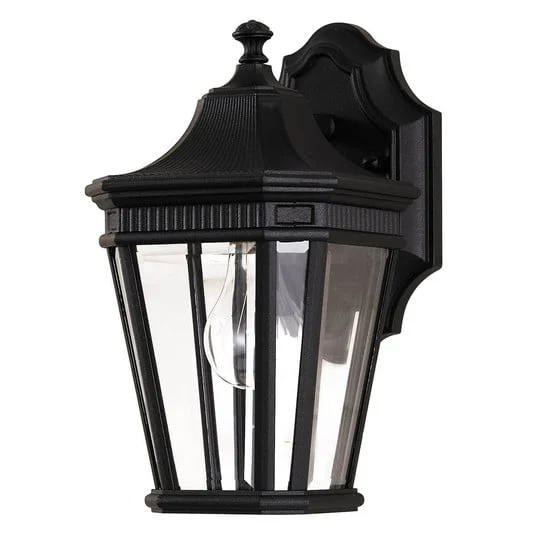 Aplique exterior Cotswold Lane negro altura 29,2cm