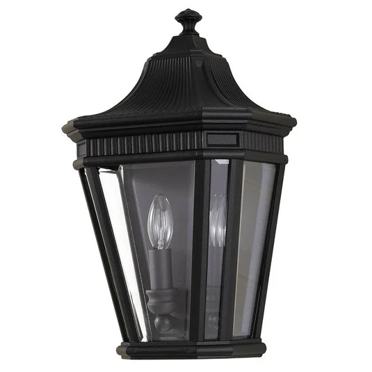 Aplique exterior Cotswold Lane negro semilinterna