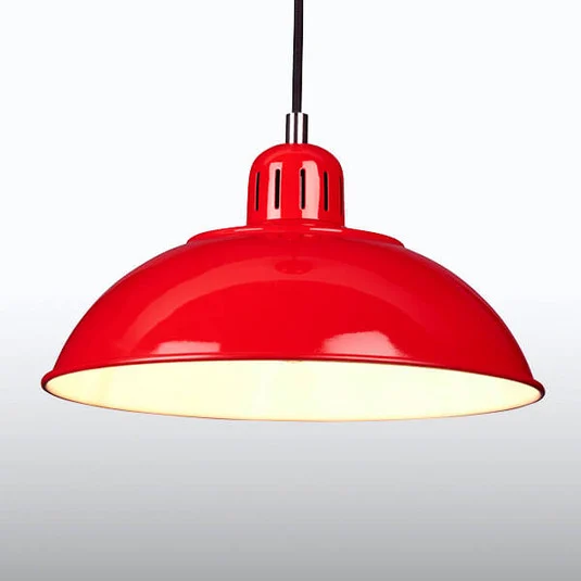 Lámpara colgante roja Franklin en diseño retro