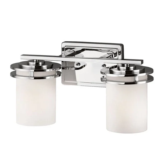 Aplique LED Hendrik IP44 cromo/vidrio, 2 luces