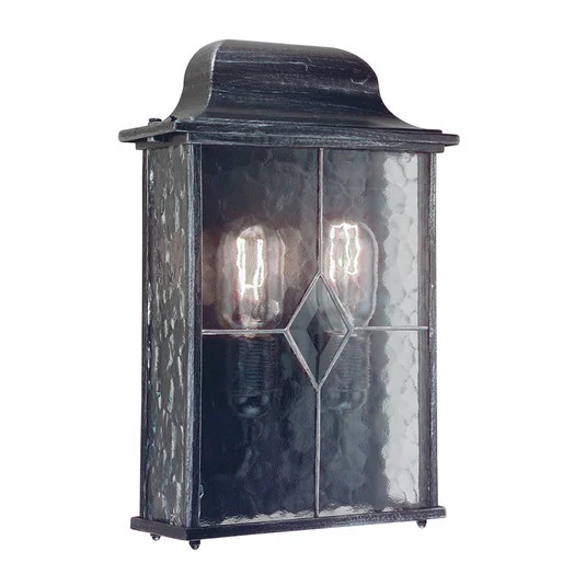 Aplique de pared Wexford WX7, negro-plata/transparente, IP23