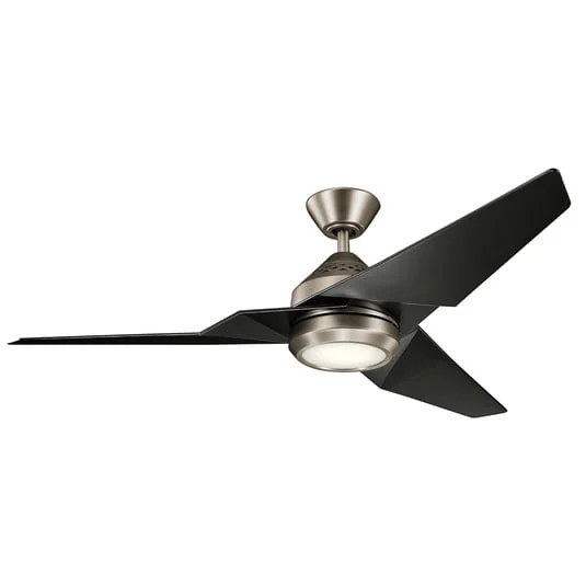 Ventilador de techo LED Jade, negro, silencioso, Ø 152 cm, 60 W