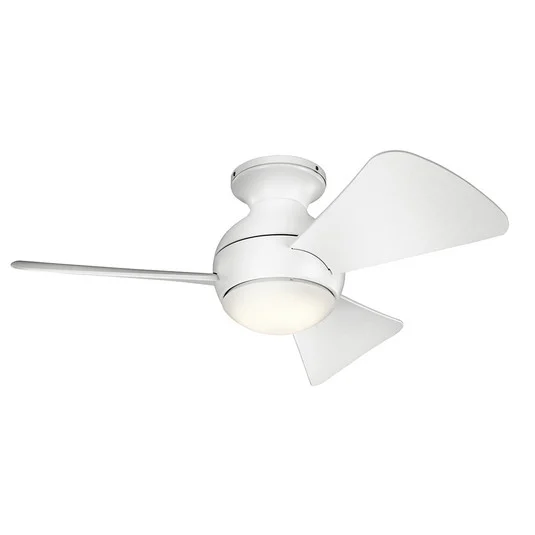 Ventilador de techo LED Sola, IP23 blanco mate