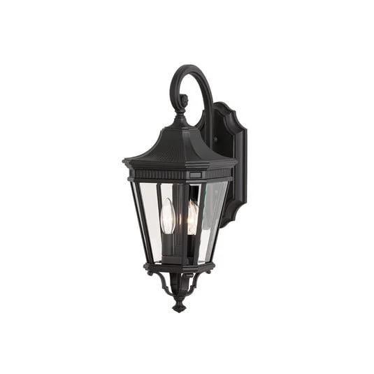 Aplique exterior Cotswold Lane negro altura 52,1cm