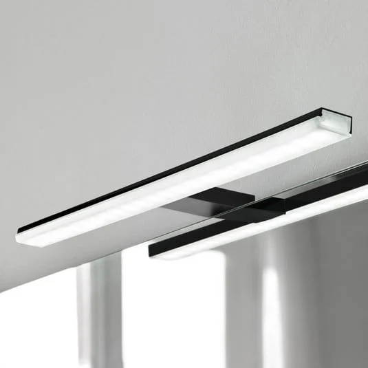 Pandora lámpara de espejo LED, negro mate, 30,8 cm
