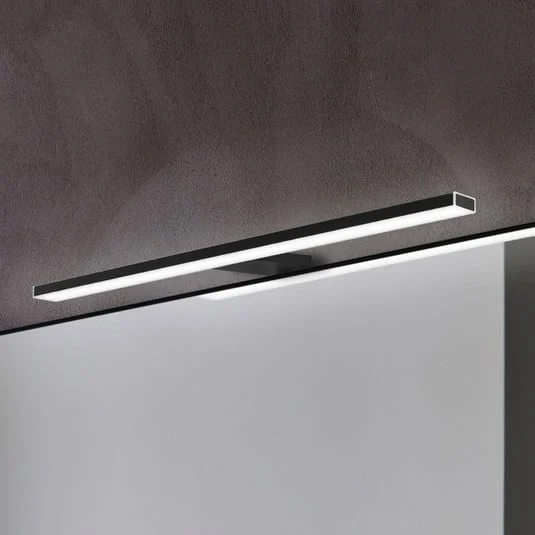 Pandora lámpara de espejo LED, negro mate, 45,8 cm
