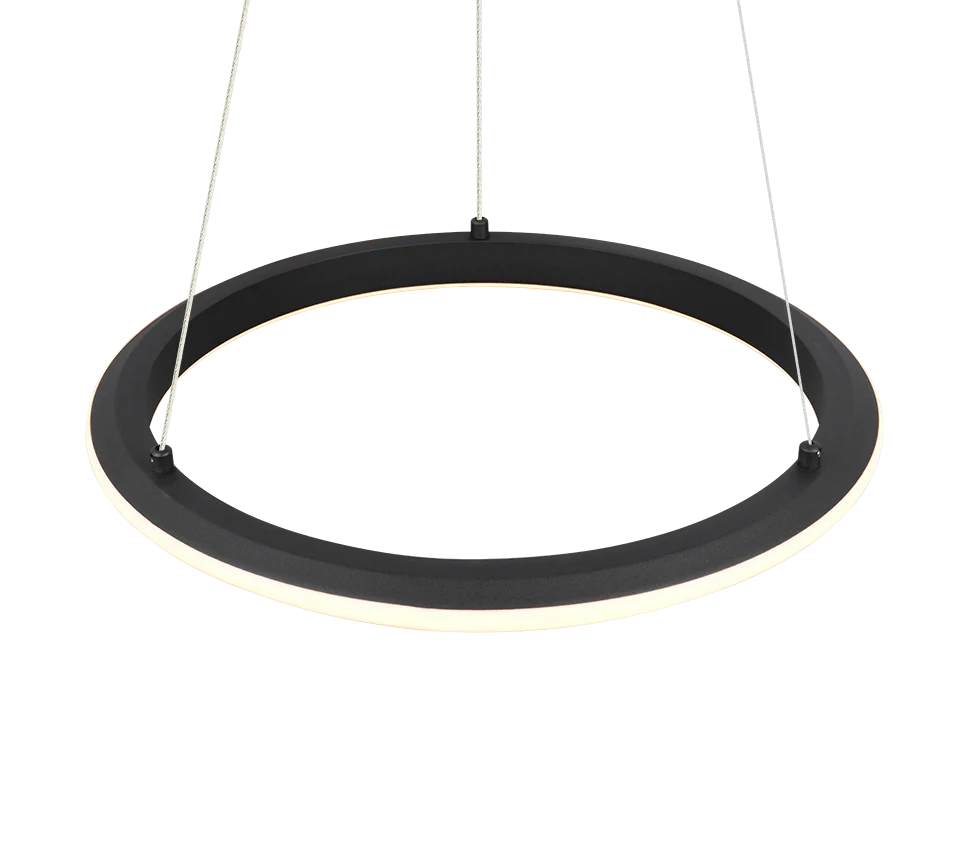 Lámpara de techo colgante Trio Amador LED negro mate 150cm 3