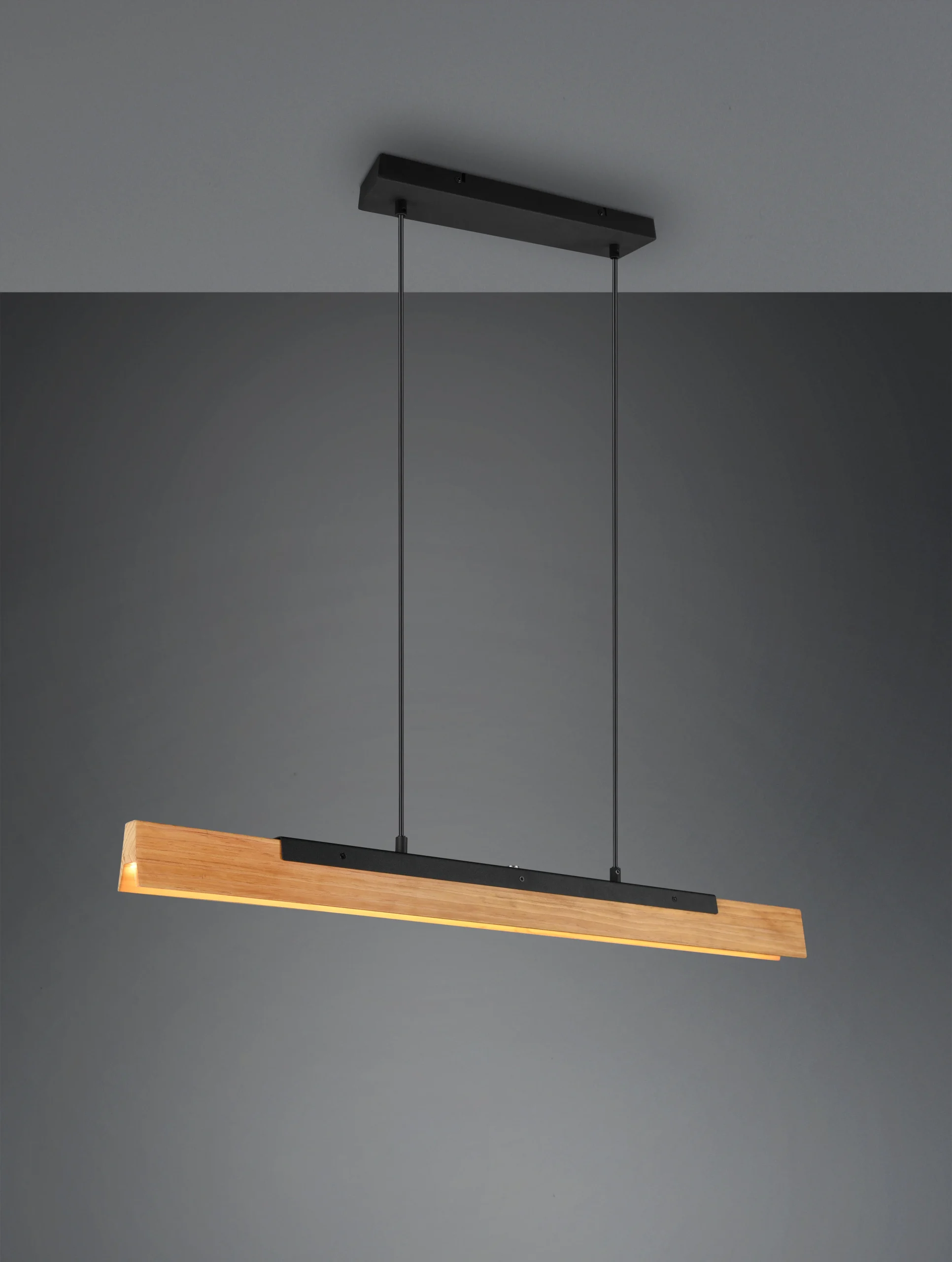 Lámpara de techo colgante Trio Kerala LED negro mate táctil 3000K 150cm 3