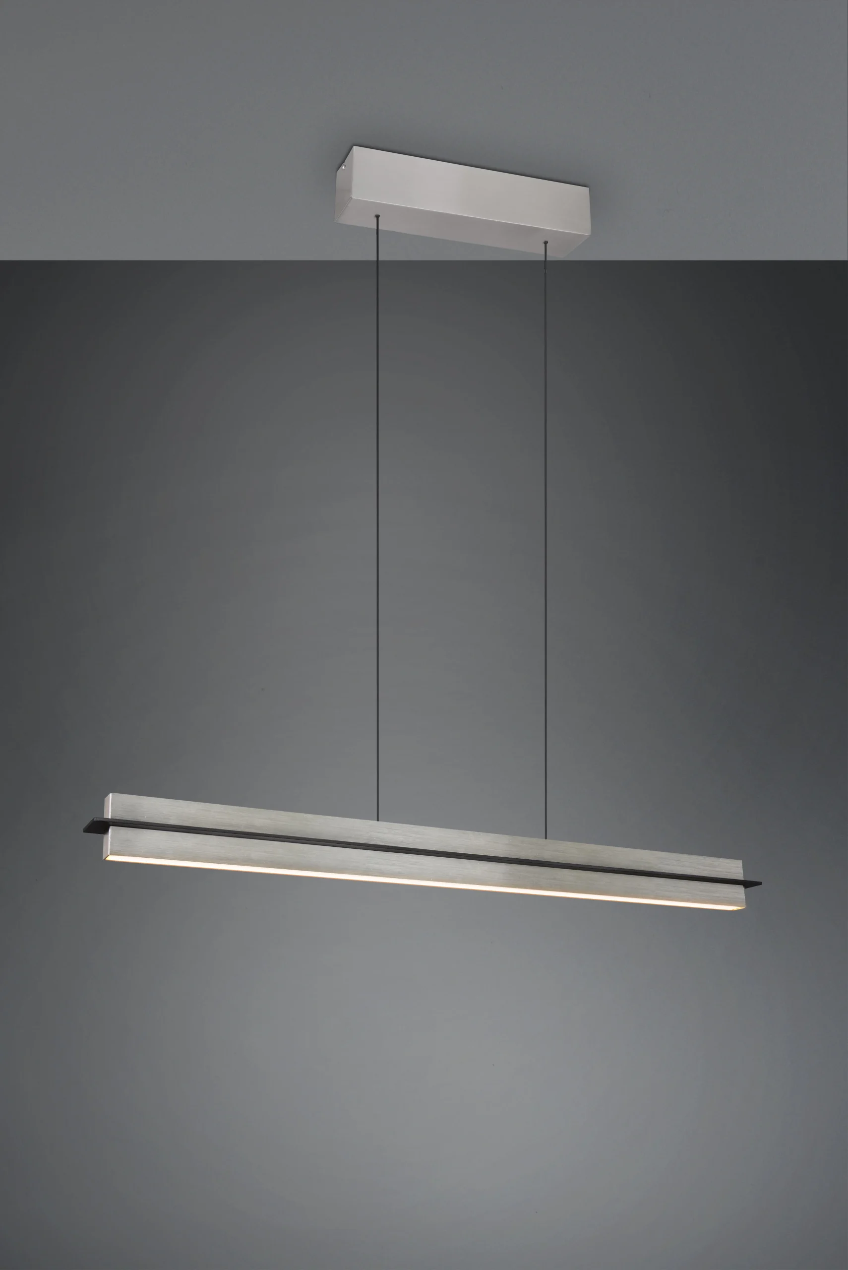 Lámpara de techo colgante Trio Emerson LED níquel mate táctil CCT 150cm 3