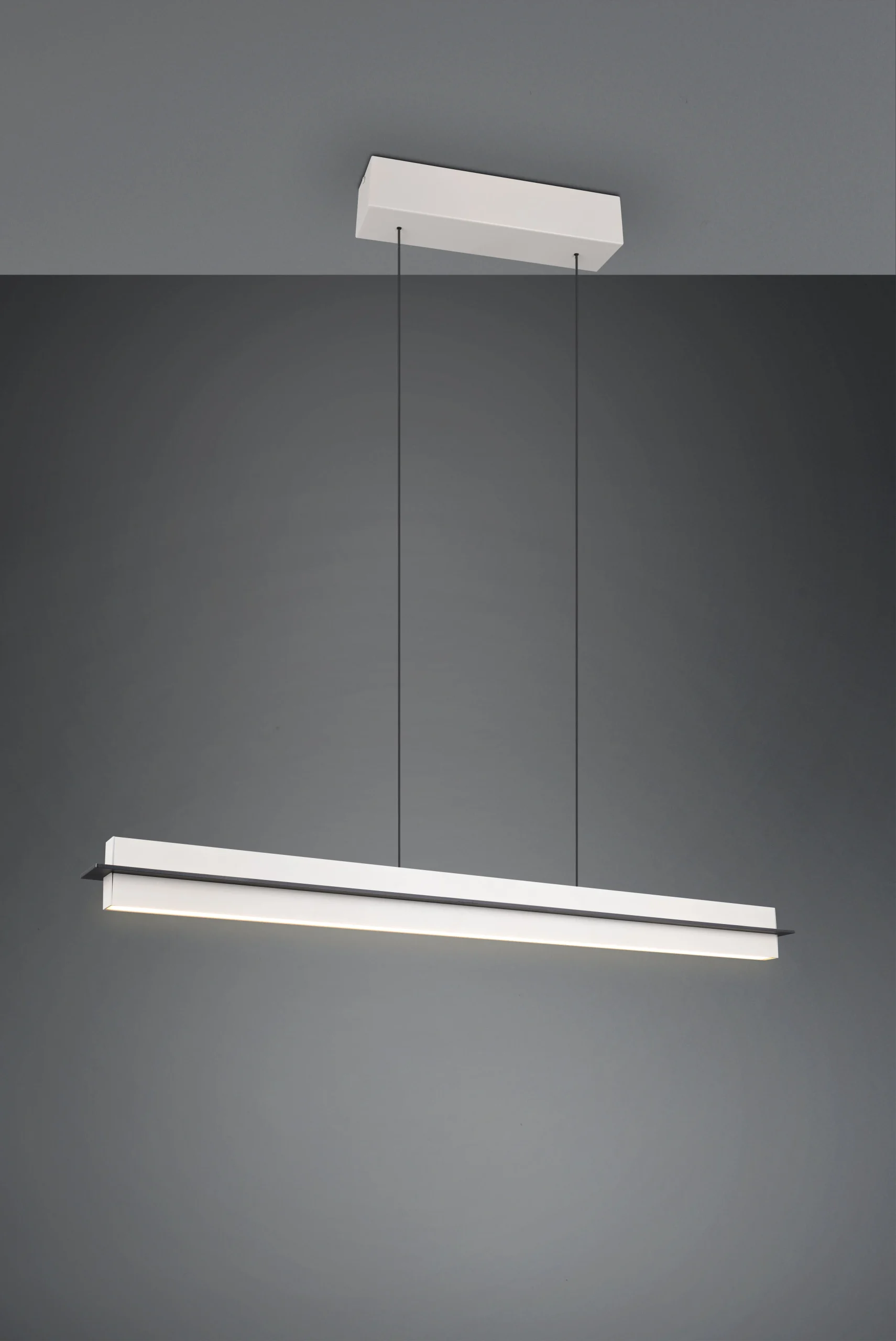 Lámpara de techo colgante Trio Emerson LED gris cálido táctil CCT 150cm 3