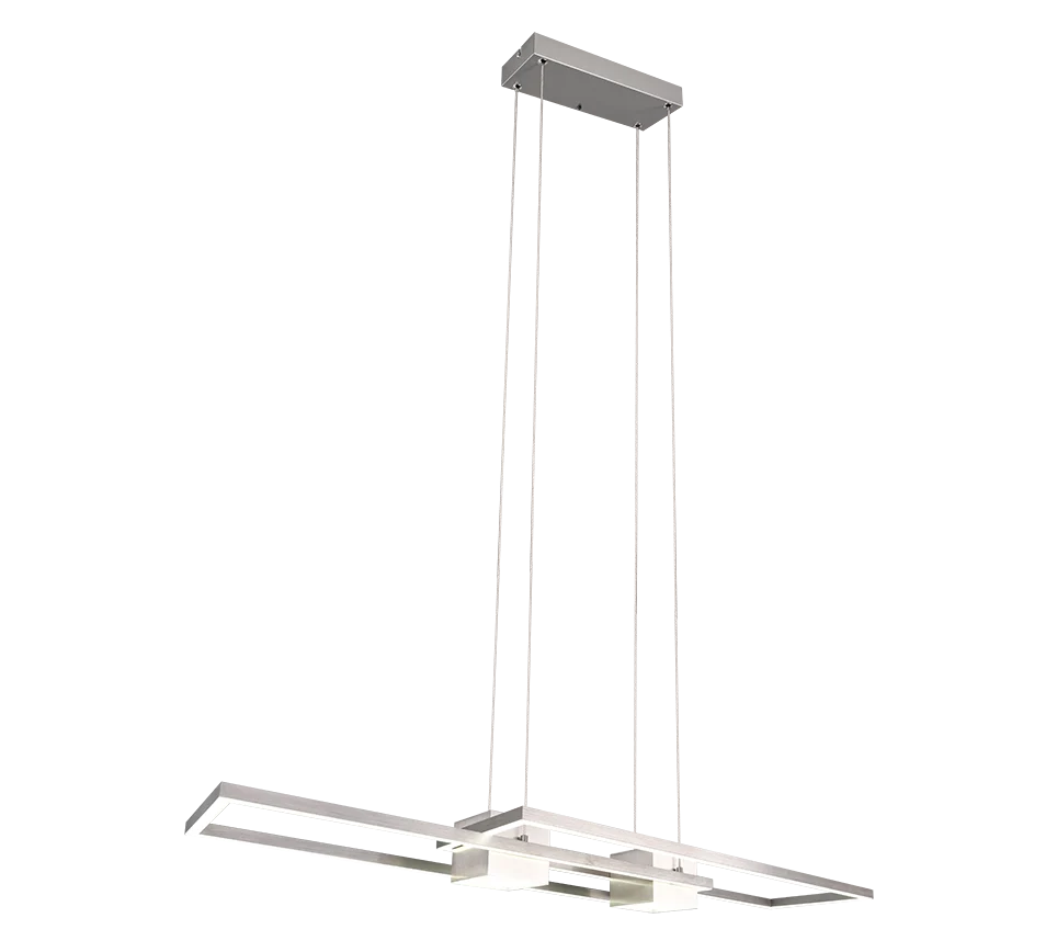 Lámpara de techo colgante Trio Albany LED níquel mate CCT 150cm 3