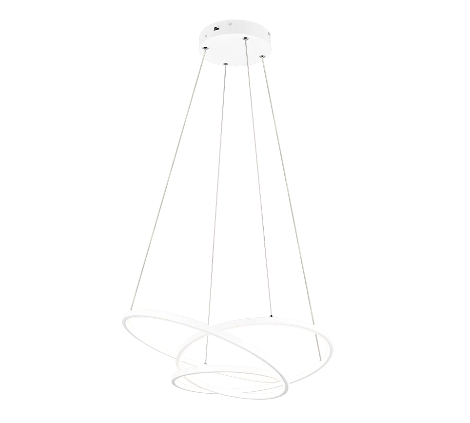 Lámpara de techo colgante Trio Darvin LED blanco mate 150cm 3