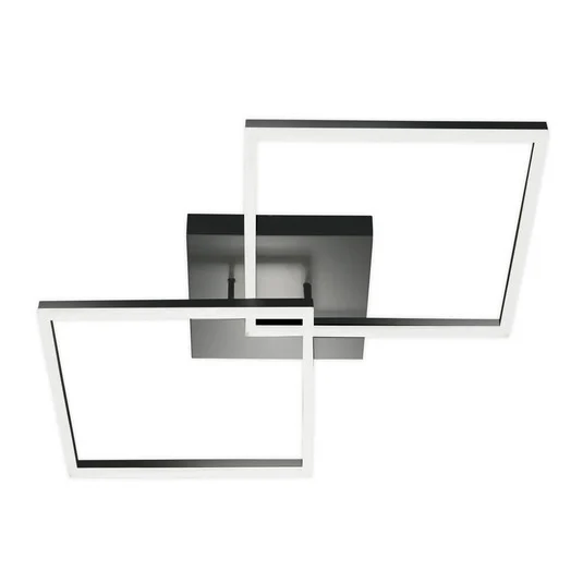 Plafón LED Bard 65x65 cm, 2 luces antracita