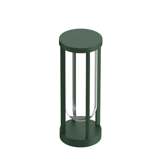 Bolardo FLOS In Vitro 1, 2.700 K, 40 cm verde oscuro