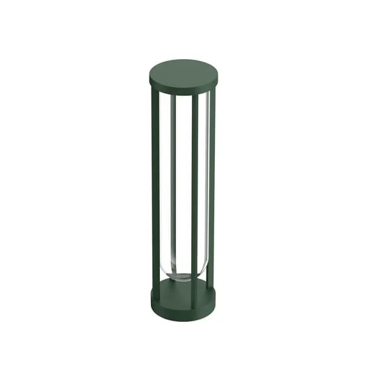 Bolardo FLOS In Vitro 2, 2.700 K, 60 cm verde oscuro