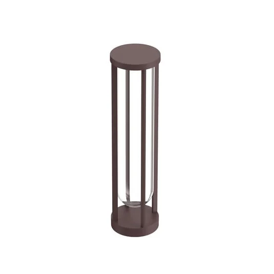 Bolardo FLOS In Vitro 2, 2.700 K 60 cm marrón oscuro