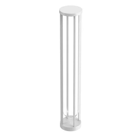 Bolardo FLOS In Vitro 3, 2.700 K, 90 cm, blanco