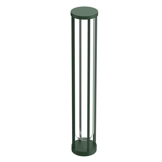 Bolardo FLOS In Vitro 3, 2.700 K, 90 cm verde oscuro