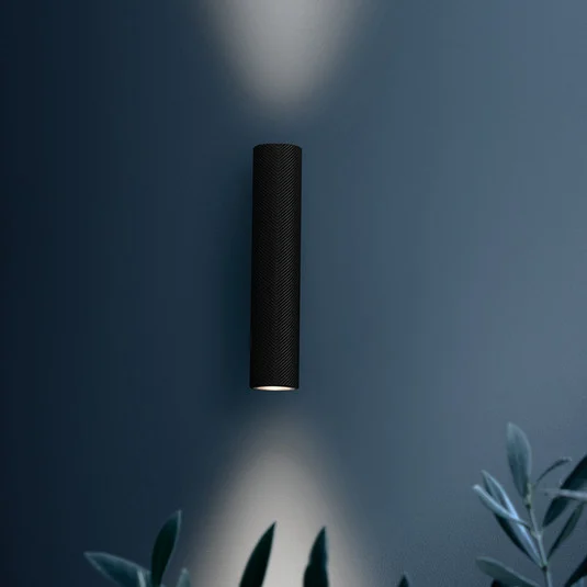 FLOS Flauta Spiga 1 aplique para exterior, 2.700K negro