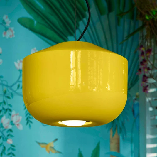 Lámpara colgante Bellota cerámica Ø 35 cm amarillo