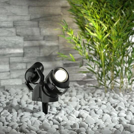 Foco pica Minitommy-EL 2 luces CCT negro/frosted