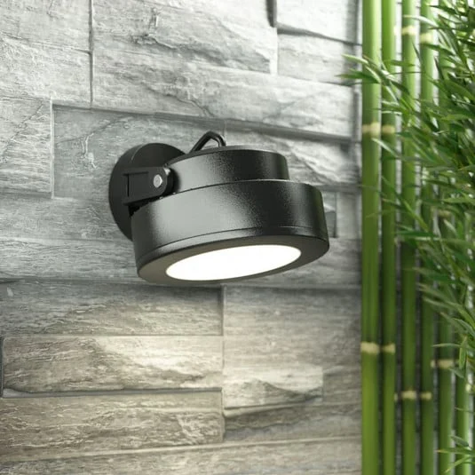 Foco Tommy redondo negro 1 luz 10W CCT