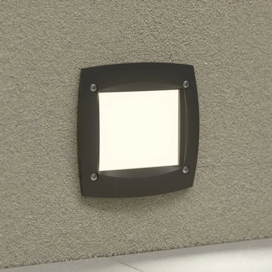 Lámpara empotrada LED Leti 100 Square negro 3W CCT