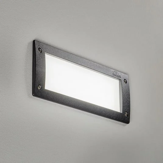 Lámpara empotrada LED Leti 300 Square negro, CCT
