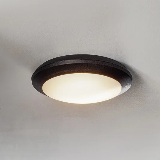 Aplique LED para exterior Umberta negro, CCT