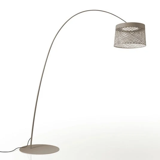 Foscarini Twiggy Grid Lámpara LED arqueada, beige