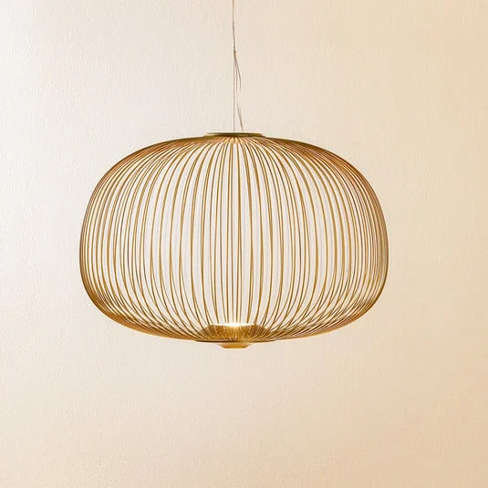 Lámpara colgante LED Foscarini MyLight Spokes 3, dorada