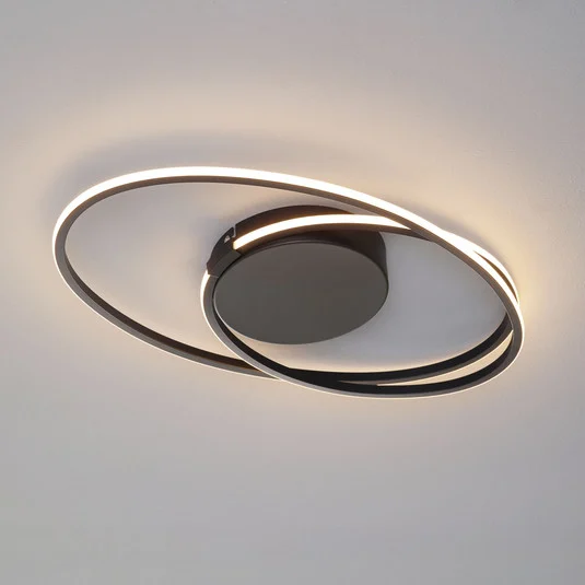 Lámpara LED de techo Ophelia, negro