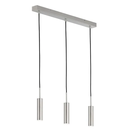 Schöner Wohnen Stina Lámpara colgante LED 3 luces níquel