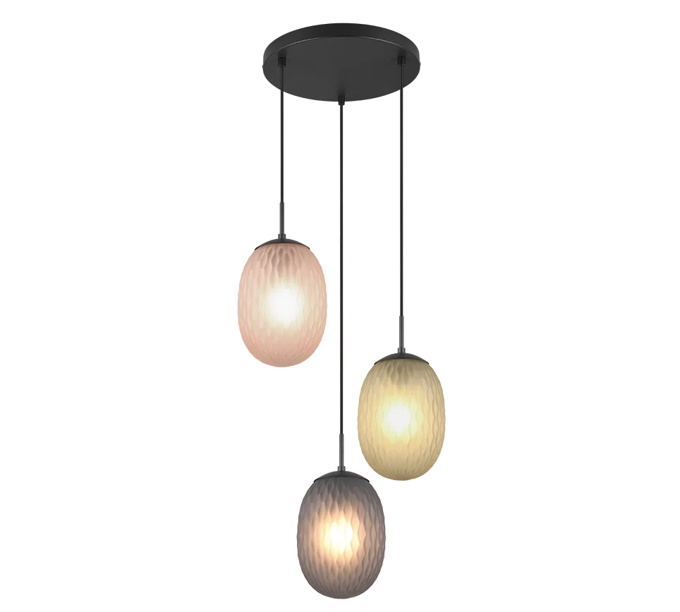 Lámpara colgante FACETTE – 3x E27 · max. 25W  | Trio lighting