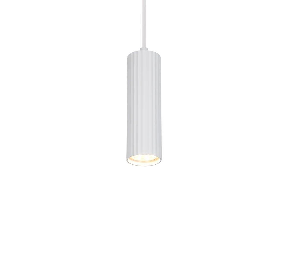 Lámpara de techo colgante Trio Soka LED blanco mate 3000K 150cm 367700131