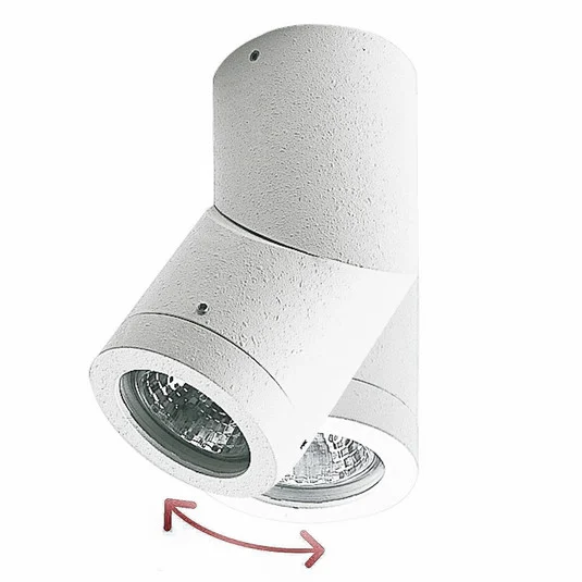 Foco Soleo, blanco, IP44, orientable, aluminio