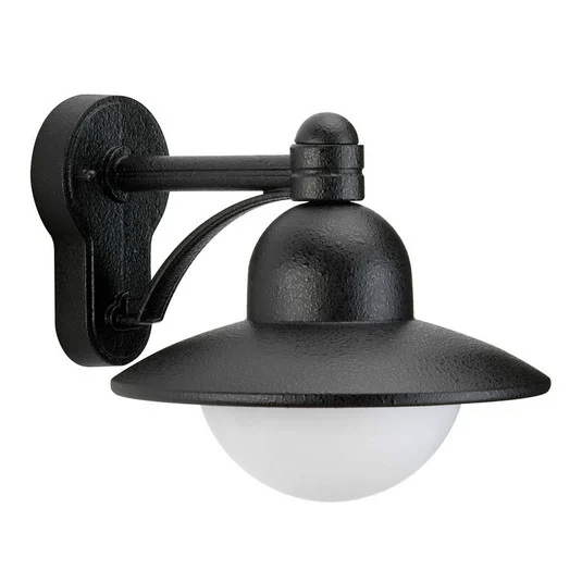 Aplique de pared Yarai de estilo rústico - negro