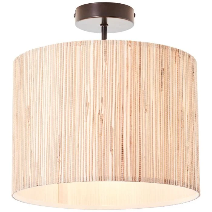 Brilliant Wimea Luz de techo Metal Negro Beige | 300mm - Apta para 1x E27