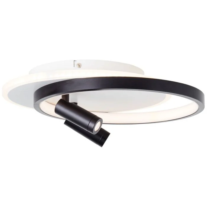Brilliant Eunomia Luz de techo Metal Plástico Negro Blanco 26W 2900lm - 830 Luz Cálida | 3 Pasos Regulable