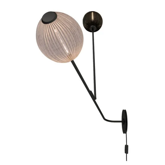 Gubi aplique de pared Satellite 2 luces negro/blanco