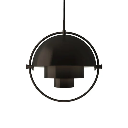 Lámpara colgante Gubi Lite, Ø 36 cm, negro/negro