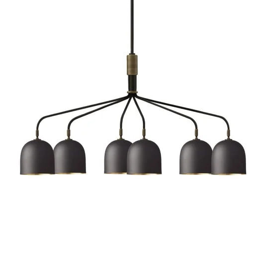 Gubi Lámpara de araña Howard 6 luces 134x73 cm gunmetal