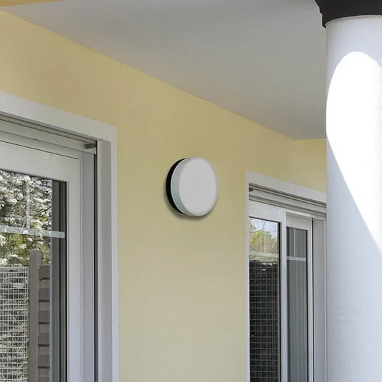 Aplique de pared LED 6309 antracita, IP65, Ø 31 cm