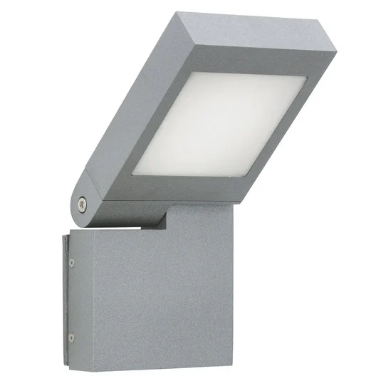 Aplique de pared LED 0111, cabezal orientable, plata