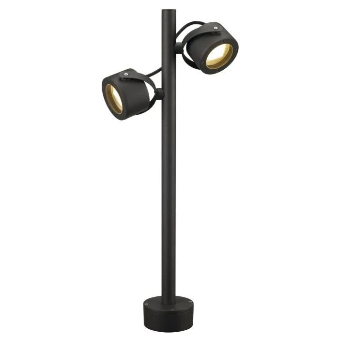 SLV Sitra SL 360 Lámpara de pie Aluminium Gris | Al Aire Libre - IP44 - Apta para 2x GX53