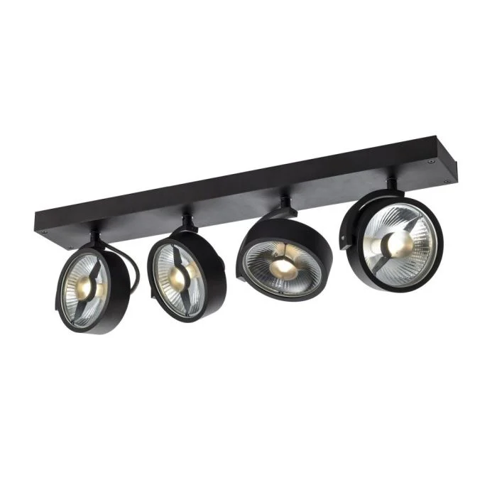 SLV Kalu Foco Aluminium Negro | Apta para 4x GU10 (AR111)