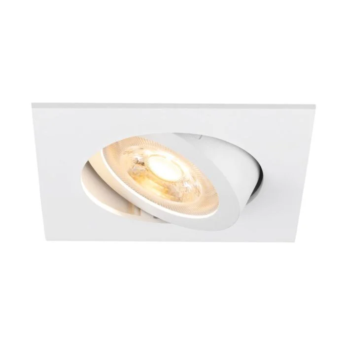 SLV New Tria 68 Foco Aluminium Blanco Cuadrado | Recorte 68mm - Apta para 1x GU10