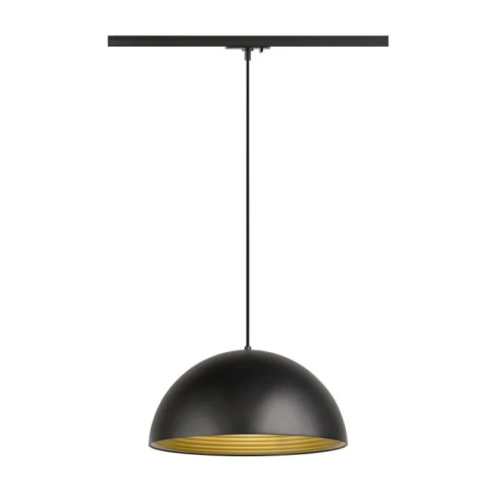 SLV Foco de carril Colgante De Luz Forchini M 40 1-Fase Acero Negro | Apta para 1x E27